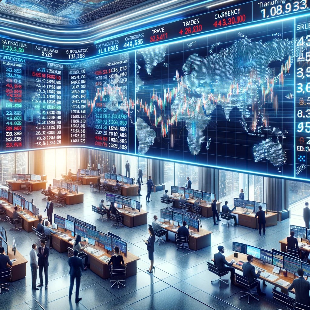 DALL·E 2024-06-04 22.01.36 - A high-tech trading floor where currency traders are analyzing the impact of trade policy changes on currency markets. The scene features large digita