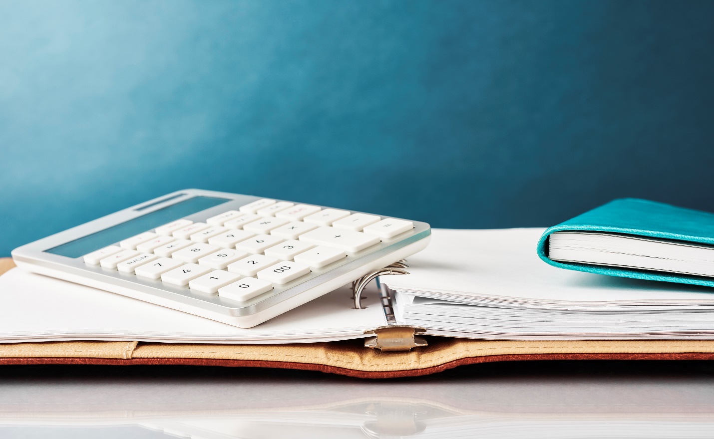 Calculator on a notebook